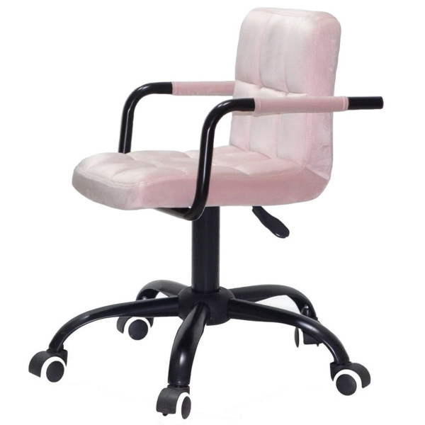 Стілець Onder Mebli Arno-Arm BK-OFFICE Рожевий B-1021 Оксамит-3