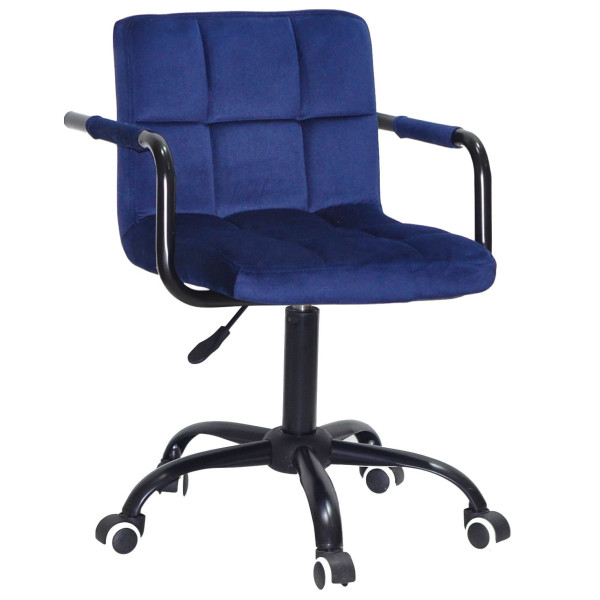 Стілець Onder Mebli Arno-Arm BK-OFFICE Синій B-1026 Оксамит-0