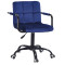 Стул Onder Mebli Arno-Arm BK-OFFICE Синий B-1026 Бархат-0-thumb