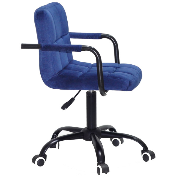 Стілець Onder Mebli Arno-Arm BK-OFFICE Синій B-1026 Оксамит-2