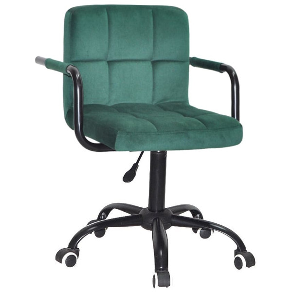 Стілець Onder Mebli Arno-Arm BK-OFFICE Зелений B-1036 Оксамит-0