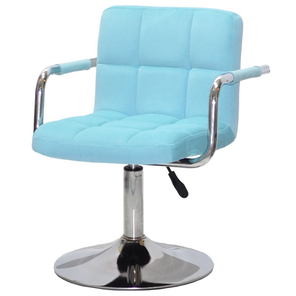 Стілець Onder Mebli Arno-Arm CH-BASE Блакитний B-1019 Оксамит-1