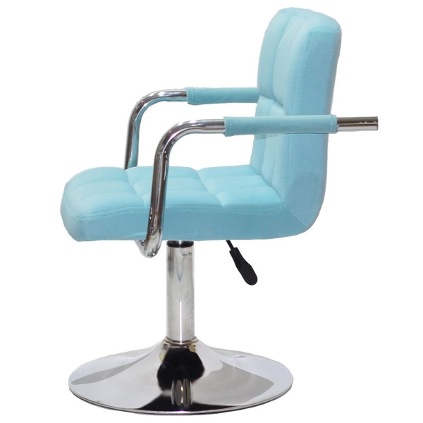 Стілець Onder Mebli Arno-Arm CH-BASE Блакитний B-1019 Оксамит-3