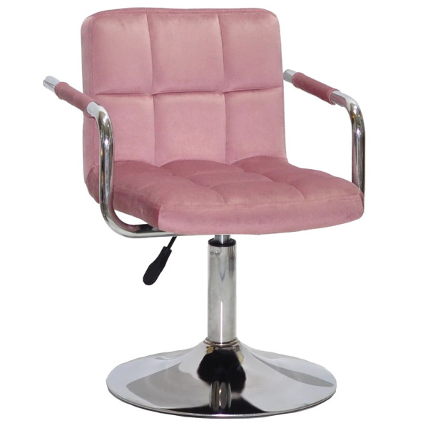 Стілець Onder Mebli Arno-Arm CH-BASE Пильна Троянда B-1030 Оксамит-0