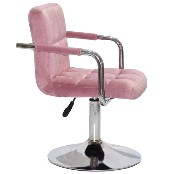 Стілець Onder Mebli Arno-Arm CH-BASE Пильна Троянда B-1030 Оксамит-2