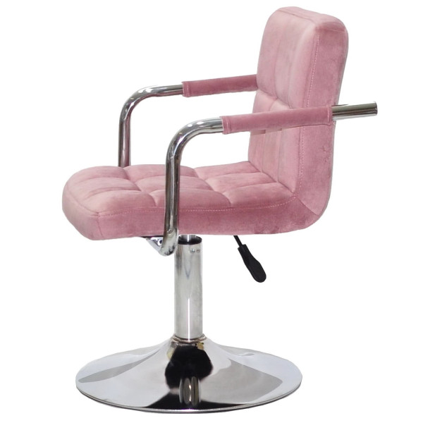 Стілець Onder Mebli Arno-Arm CH-BASE Пильна Троянда B-1030 Оксамит-3
