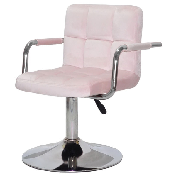 Стул Onder Mebli Arno-Arm CH-BASE Розовый B-1021 Бархат-1