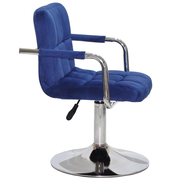 Стул Onder Mebli Arno-Arm CH-BASE Синий B-1026 Бархат-2