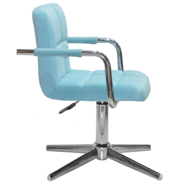 Стілець Onder Mebli Arno-Arm MODERN BASE Блакитний B-1019 Оксамит-2