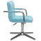Стул Onder Mebli Arno-Arm MODERN BASE Голубой B-1019 Бархат-2-thumb