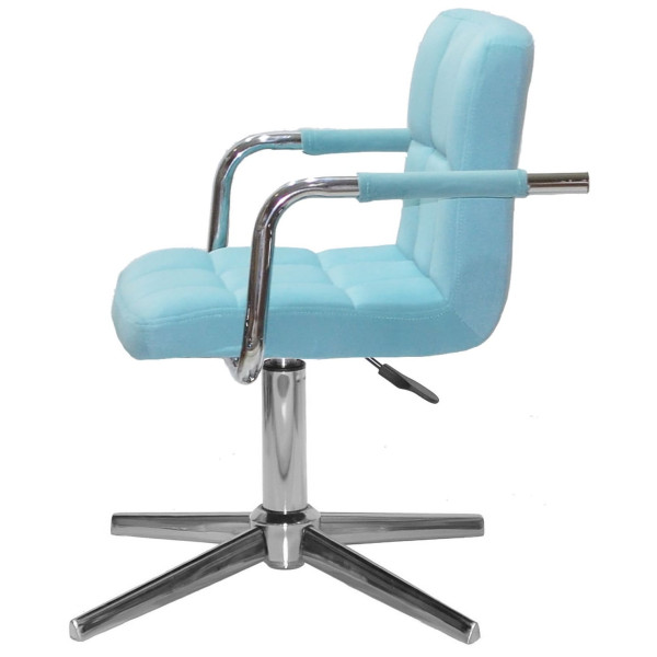 Стілець Onder Mebli Arno-Arm MODERN BASE Блакитний B-1019 Оксамит-3