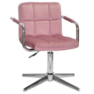 Стілець Onder Mebli Arno-Arm MODERN BASE Пильна Троянда B-1030 Оксамит