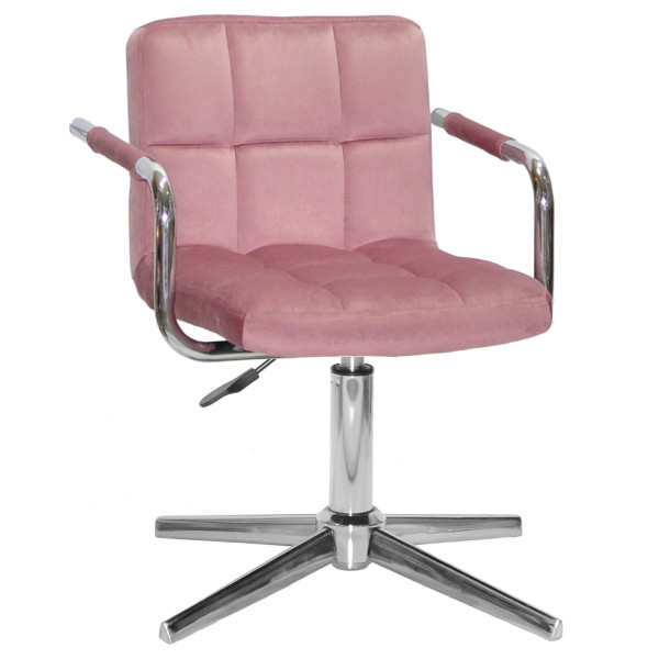 Стілець Onder Mebli Arno-Arm MODERN BASE Пильна Троянда B-1030 Оксамит-0