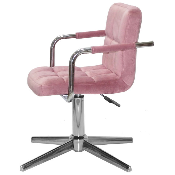 Стілець Onder Mebli Arno-Arm MODERN BASE Пильна Троянда B-1030 Оксамит-3
