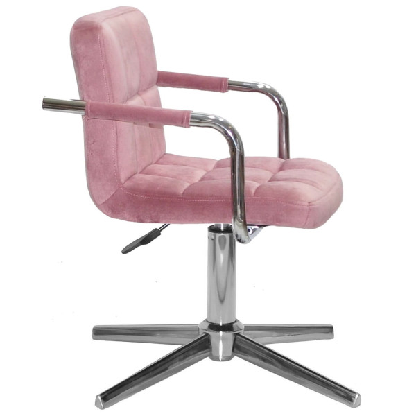 Стілець Onder Mebli Arno-Arm MODERN BASE Пильна Троянда B-1030 Оксамит-2