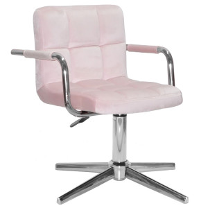 Стул Onder Mebli Arno-Arm MODERN BASE Розовый B-1021 Бархат
