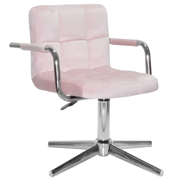 Стул Onder Mebli Arno-Arm MODERN BASE Розовый B-1021 Бархат-0