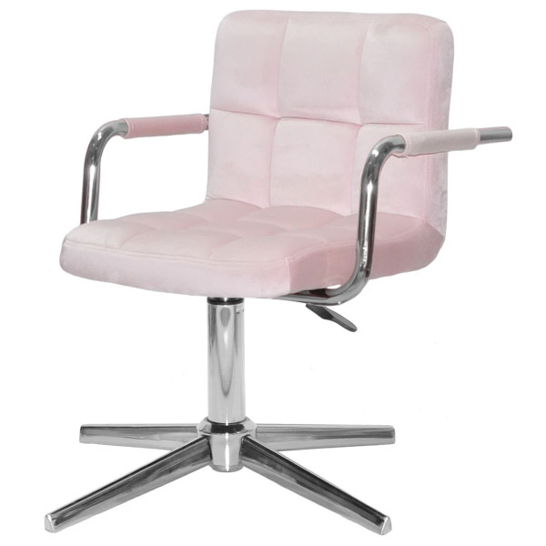 Стул Onder Mebli Arno-Arm MODERN BASE Розовый B-1021 Бархат-1