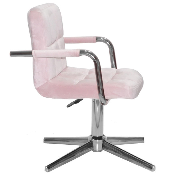 Стул Onder Mebli Arno-Arm MODERN BASE Розовый B-1021 Бархат-2