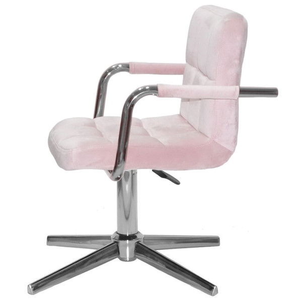Стул Onder Mebli Arno-Arm MODERN BASE Розовый B-1021 Бархат-3