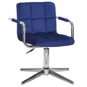 Стул Onder Mebli Arno-Arm MODERN BASE Синий B-1026 Бархат