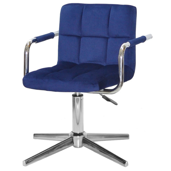 Стул Onder Mebli Arno-Arm MODERN BASE Синий B-1026 Бархат-1