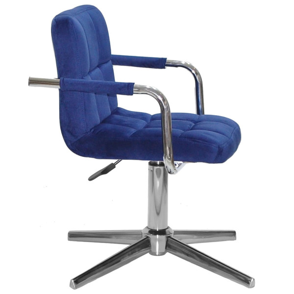 Стул Onder Mebli Arno-Arm MODERN BASE Синий B-1026 Бархат-2