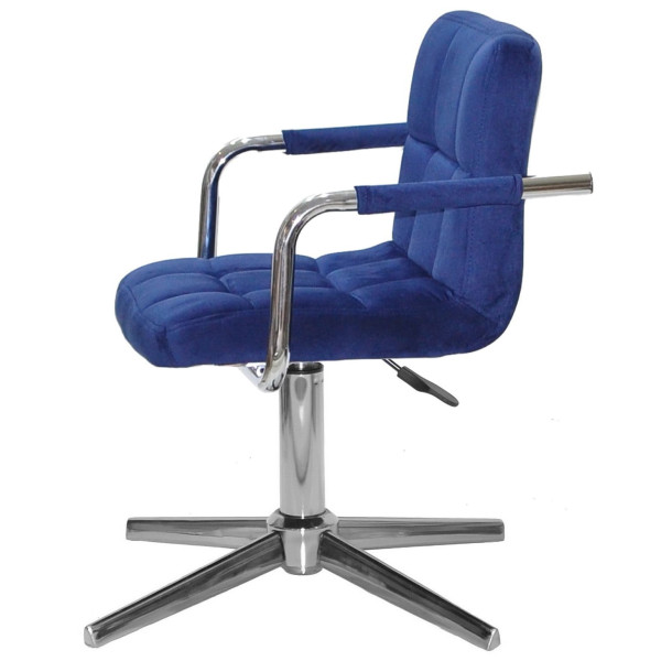 Стул Onder Mebli Arno-Arm MODERN BASE Синий B-1026 Бархат-3