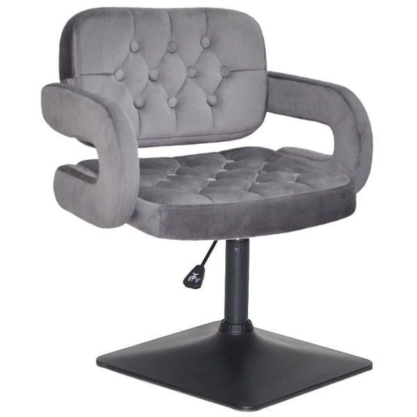 Стул Onder Mebli GOR 4-BK-BASE Серый B-1034 Бархат-0