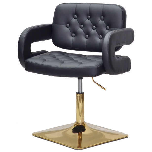 Стул Onder Mebli GOR 4-GD-BASE Черный Экокожа-1