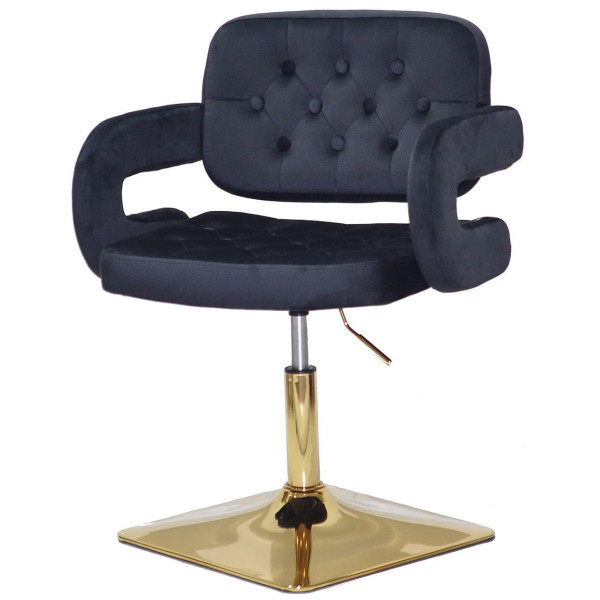 Стілець Onder Mebli GOR 4-GD-BASE Чорний B-1011 Оксамит-1