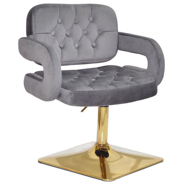 Стул Onder Mebli GOR 4-GD-BASE Серый B-1034 Бархат-0