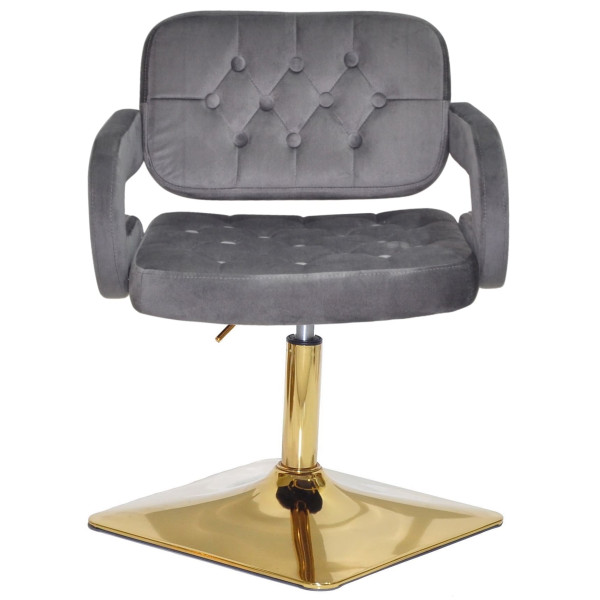 Стул Onder Mebli GOR 4-GD-BASE Серый B-1034 Бархат-1