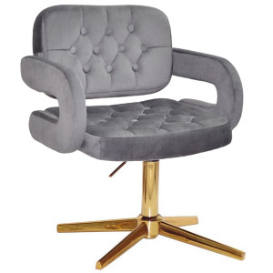 Стілець Onder Mebli Gor GD-Modern BASE Сірий B-1034 Оксамит