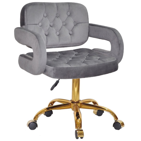 Стілець Onder Mebli GOR GD-Office Сірий B-1034 Оксамит-0