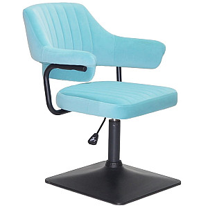 Стілець Onder Mebli Jeff 4-BK-BASE Блакитний B-1019 Оксамит