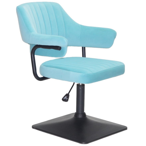 Стілець Onder Mebli Jeff 4-BK-BASE Блакитний B-1019 Оксамит-0