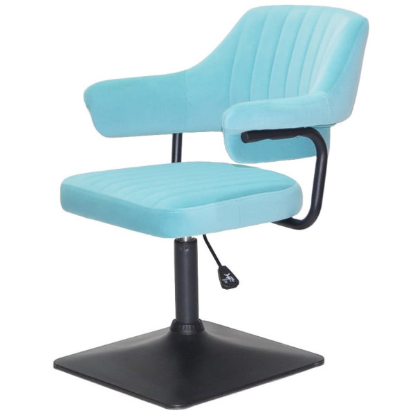 Стілець Onder Mebli Jeff 4-BK-BASE Блакитний B-1019 Оксамит-2