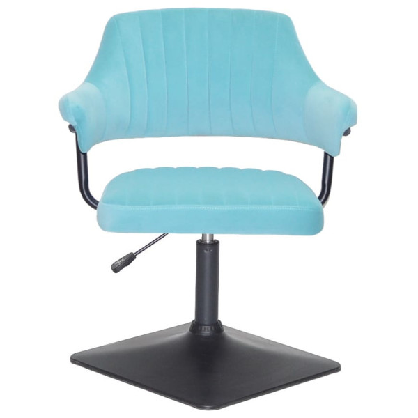 Стілець Onder Mebli Jeff 4-BK-BASE Блакитний B-1019 Оксамит-1