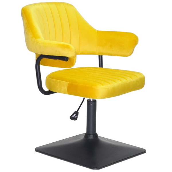 Стул Onder Mebli Jeff 4-BK-BASE Желтый B-1027 Бархат-0
