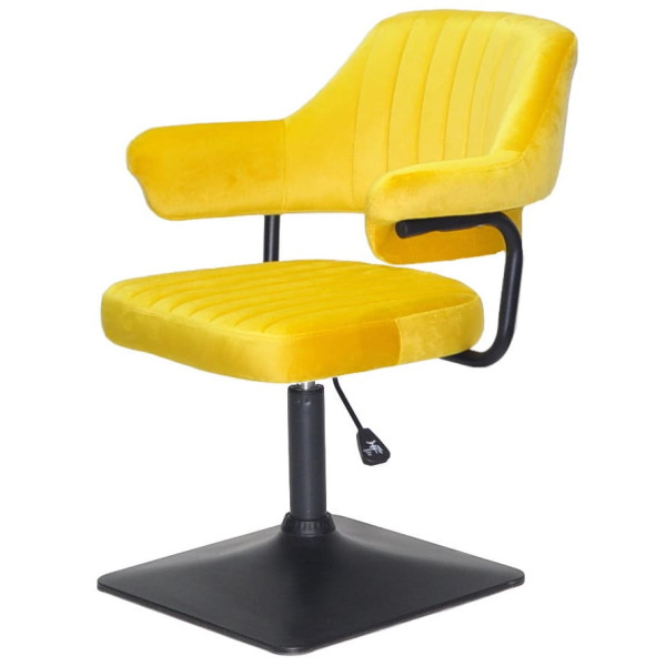 Стул Onder Mebli Jeff 4-BK-BASE Желтый B-1027 Бархат-2