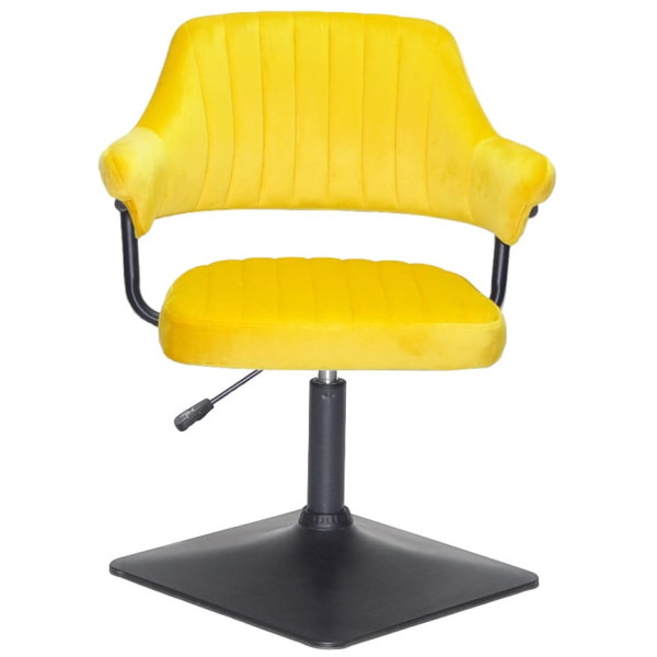 Стул Onder Mebli Jeff 4-BK-BASE Желтый B-1027 Бархат-1