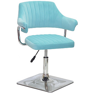 Стілець Onder Mebli Jeff 4-CH-BASE Блакитний B-1019 Оксамит