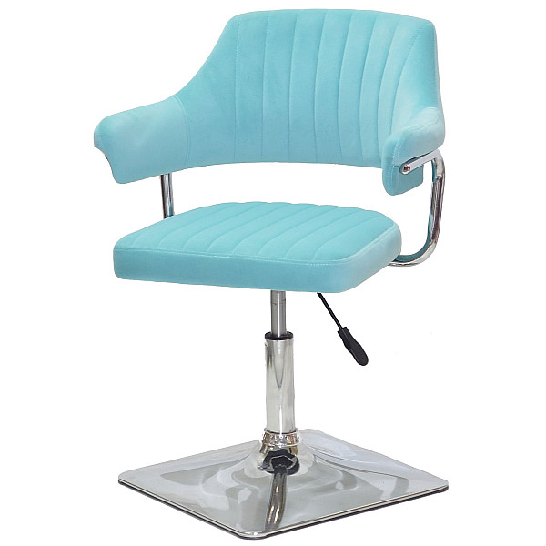 Стілець Onder Mebli Jeff 4-CH-BASE Блакитний B-1019 Оксамит-1