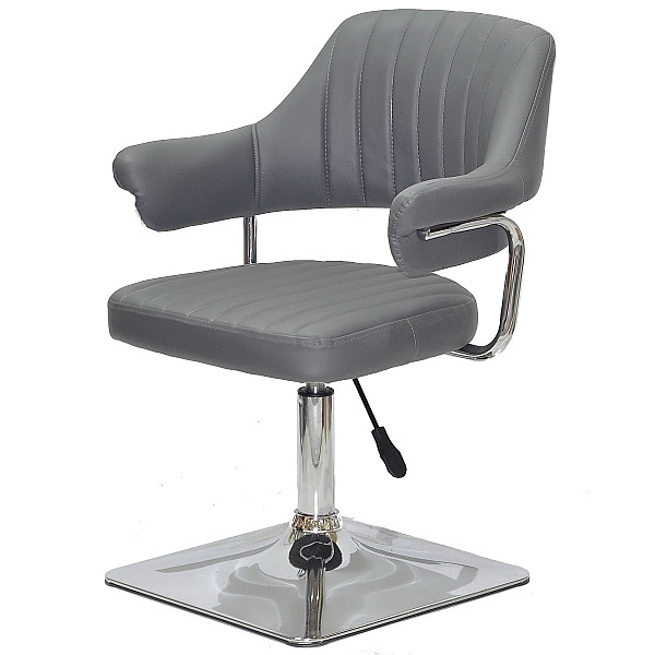 Стілець Onder Mebli Jeff 4-CH-BASE Сірий 1001 Екошкіра-1