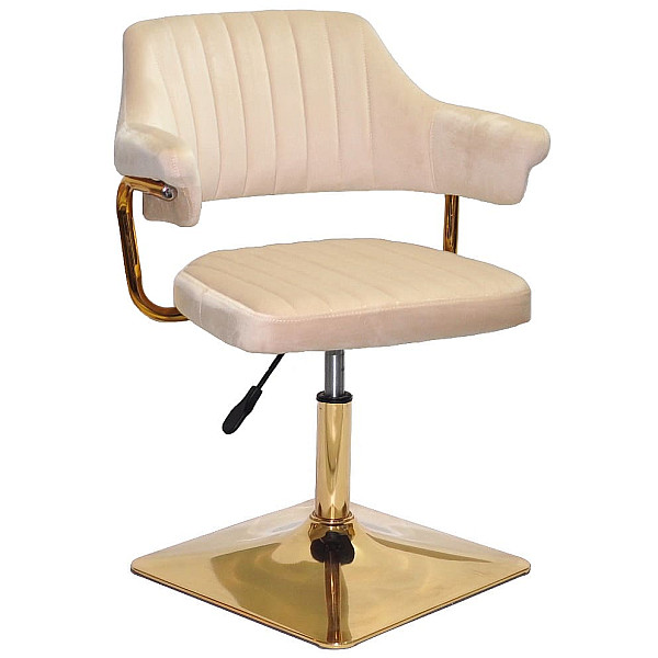 Стілець Onder Mebli Jeff 4-GD-BASE Бежевий B-1032 Оксамит-0