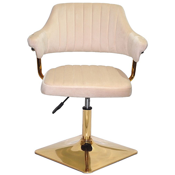 Стілець Onder Mebli Jeff 4-GD-BASE Бежевий B-1032 Оксамит-1