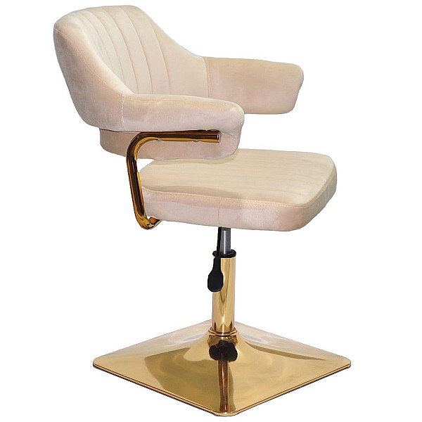 Стілець Onder Mebli Jeff 4-GD-BASE Бежевий B-1032 Оксамит-2