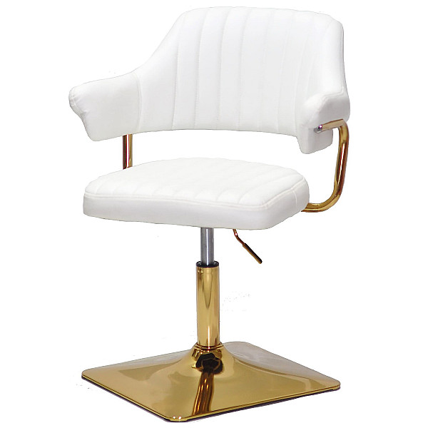 Стілець Onder Mebli Jeff 4-GD-BASE Білий Екошкіра-1