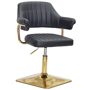 Стілець Onder Mebli Jeff 4-GD-BASE Чорний Екошкіра